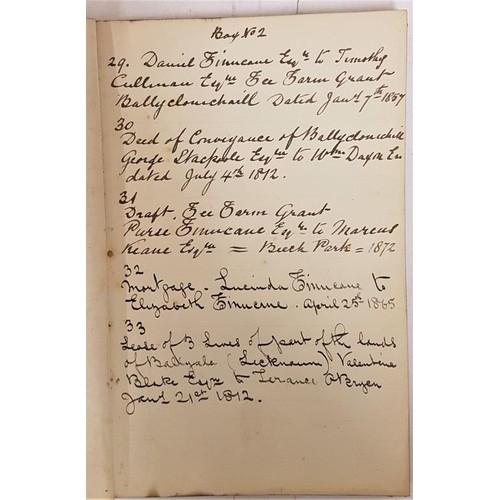 453 - Manuscript listing contents of tin boxes and wooden Boxes belonging to Westropp in 1880