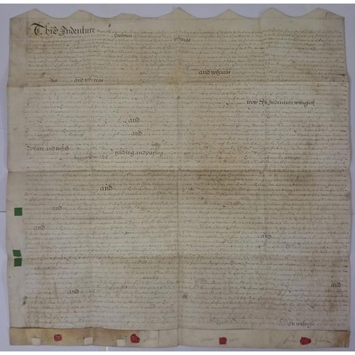 454 - Historical Document. Memorial dated 1709. Burdett Jodrell of Dublin, Samuel Hinde of Dublin and Wick... 