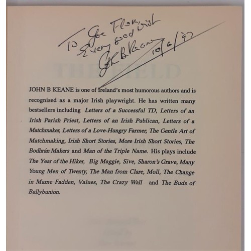 457 - John B Keane: The Field, signed later edition PB, Mercier Press 1991