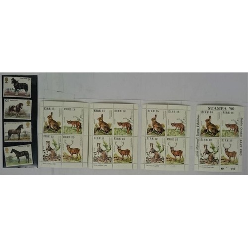 460 - Irish Postage Stamp Collection - Complete set of Gerl pre-decimal mint stamps from half penny to 10 ... 