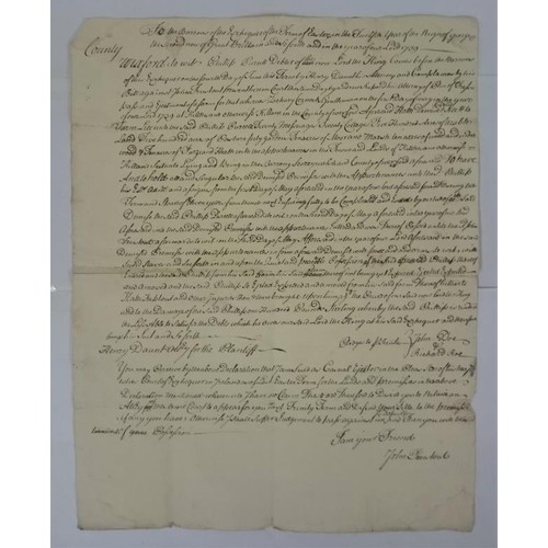 465 - Wexford interest Deed. Philip Purcell debtor re ejectment from a farm by Zachary Cornock at Killane,... 