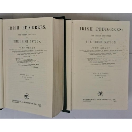 492 - Irish Pedigrees or The Origin and Stem of the Irish Nation by John O'Hart Vol 1-2, 1976