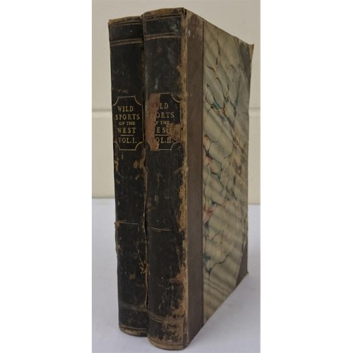 503 - W.H. Maxwell. Wild Sports of The West. 1832. 2 volumes. First. Topographical plates of West of Irela... 