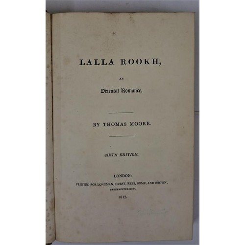 513 - Thomas Moore. Lalla Rooke - An Oriental Romance. 1817. Illustrated Fine morocco binding, gilt border... 