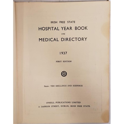 524 - Irish Free State Hospital Year Book and Medical Directory 1937. First Edition