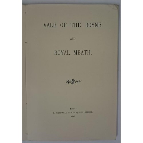 526 - Vale of the Boyne and Royal Meath. Published by R. Carswell Belfast in 1898 for Great Northern Railw... 