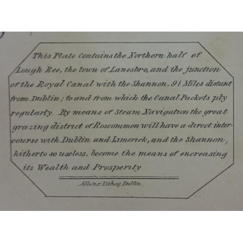 552 - Lough Ree to Lough Forbes. Printed and published for the Irish Inland Steam Navigation Company 1830.... 