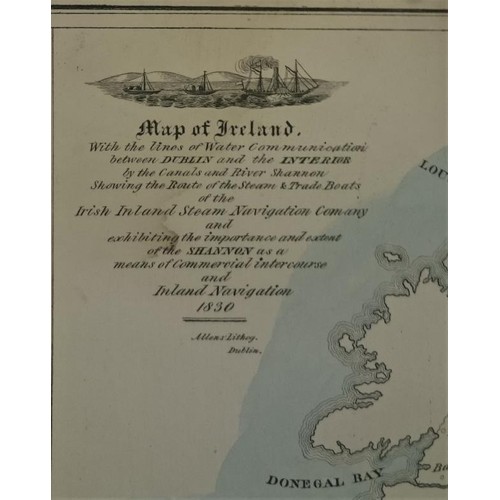 565 - Traveller’s Map of River Shannon arranged as a Guide to its lakes and several towns, gentleman... 