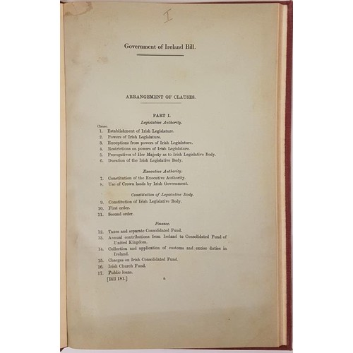 579 - Government of Ireland Bills 1886, 1893, 1907