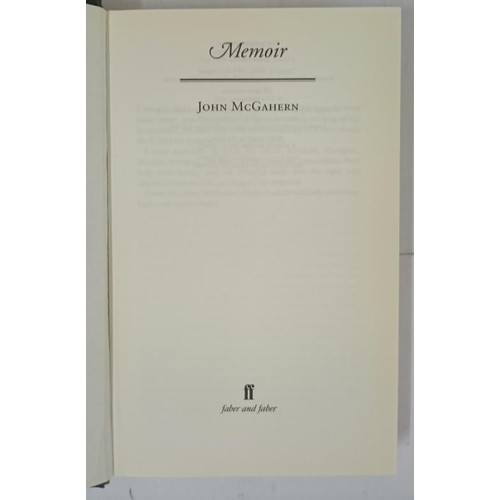 596 - John McGahern. Memoir. 2005. Fine in d.j