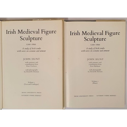 3 - Irish Medieval Figure Sculpture 1200-1600, Vol 1-2 by John Hunt, d/js (2)