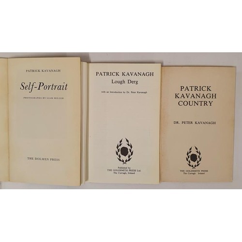 11 - Patrick Kavanagh; Self-Portrait, 1975 edition, Dolmen Press Lough Derg, 1978 edition, Goldsmith Pres... 