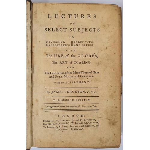 24 - Lectures on Select Subjects in Mechanics, Hydrostatics, Pneumatics, and Optics. With The Use of Glob... 