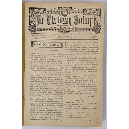 68 - An Claidheamh Soluis agus Fáinne an Lae. Vol IV No 22 Dublin August 9th 1902 to Vol IV No 52 ... 