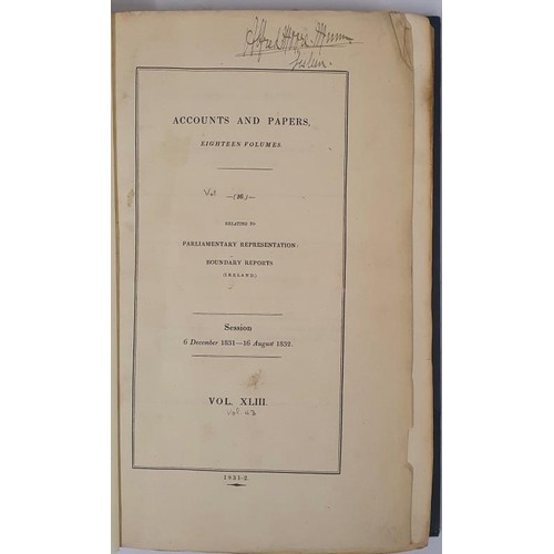 72 - Parliamentary Representation of Ireland. Copy of instructions given by the Chief Secretary for Irela... 