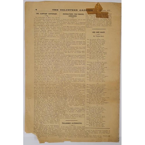 78 - The Volunteer Gazette. No 1 December 1913. Front page headline 