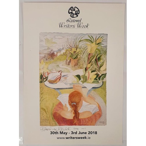 89 - Pauline Bewick; Listowel Writer’s week limited edition poster 2018, signed by Pauline Bewick