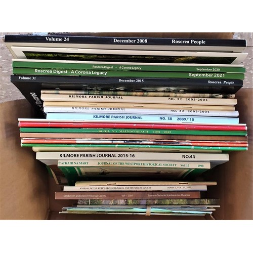 95 - Small box of odd journals and mags: includes Kilmore; Carloviana; Crann; Tearmann; Roscrea People an... 