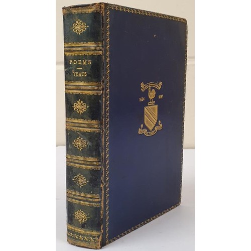 112 - W.B. Yeats. Poems.1908. 1st thus with additions. Very fine binding, contemporary polished blue calf,... 