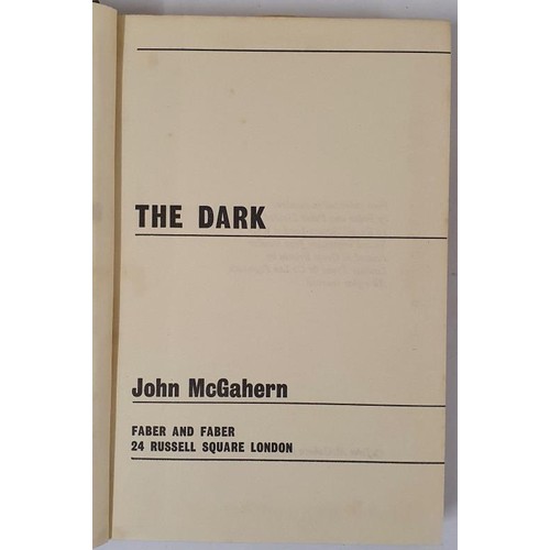 126 - John McGahern; The Dark, first edition, second impression HB, Faber 1965