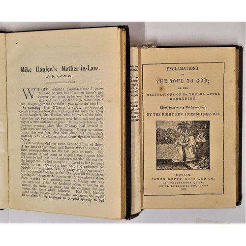 132 - Collection of Irish printed pamphlets. Volume one, works printed by James Duffy 1870s. 6 works. lack... 