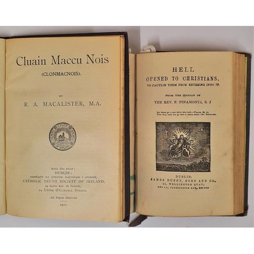 132 - Collection of Irish printed pamphlets. Volume one, works printed by James Duffy 1870s. 6 works. lack... 