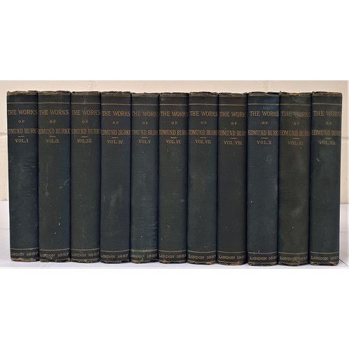 394 - The Works of The Right Honourable Edmund Burke , Published by London: Nimmo, 1887, a 12 Vol set with... 