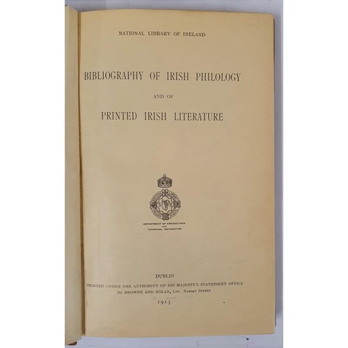 409 - Bibliography of Irish Philology and of Printed Irish Literature Published by National Library of Ire... 