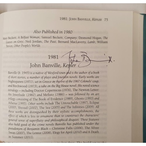 424 - George O’Brien; The Irish Novel 1960- 2010, first edition HB, signed by Colm Tóib&iacut... 