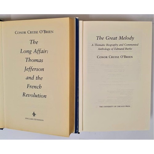 425 - Conor Cruise O Brien, the Great Melody, …bio of Edmund Burke, 1st, 1992, 8vo, dj. The Long af... 