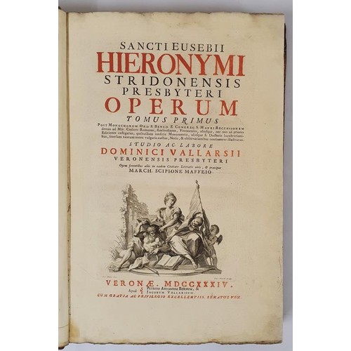 459 - Sancti Eusebii Hieronymi Stridonensis Presbyteri Operum - 4 volumes on Saint Eusebius of Jerome &nda... 