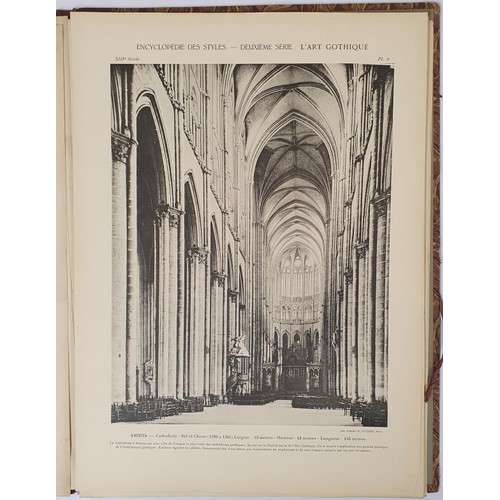 464 - Paul Leon. L'Art Gothique et les Grandes Cathedrales. Paris. C. 1910. Large folio. 40 plates loose i... 