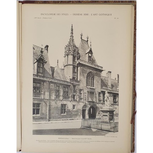 464 - Paul Leon. L'Art Gothique et les Grandes Cathedrales. Paris. C. 1910. Large folio. 40 plates loose i... 