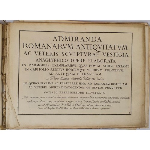 466 - Admiranda Romanarvm antiqvitatvm . ac veteris scvlptvrae vestigia anaglyphico opere elaborata ex mar... 