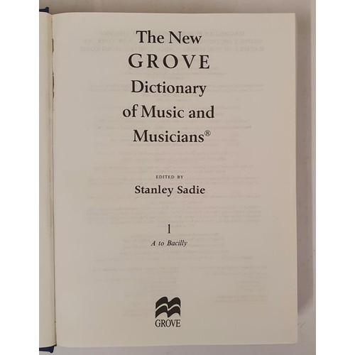 475 - The New Grove Dictionary of Music and Musicians (20 Volume Set) Stanley Sadie (editor) Published by ... 