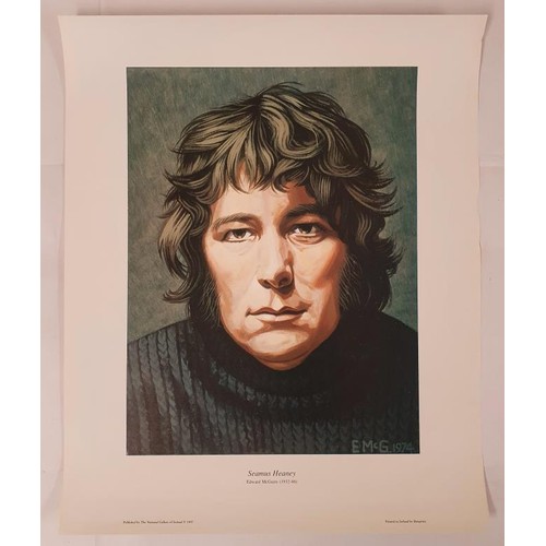 476 - Edward McGuire; Print of Seamus Heaney, signed in the plate by artist, National Gallery of Ireland 1... 