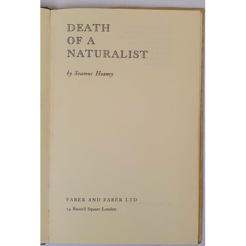 479 - Seamus Heaney. Death of a Naturalist. 1976. First Edition (3rd Imp,) Interesting ephemera. Fine orig... 