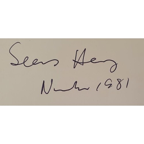 483 - Seamus Heaney. Door Into The Dark.1972. Signed by Seamus Heaney at a reading in Cardiff on 1st Novem... 