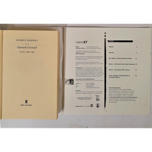 484 - Seamus Heaney. Opened Ground 1966-1996 and West 47 -Galway Arts Centre. Limited edition (400) contai... 