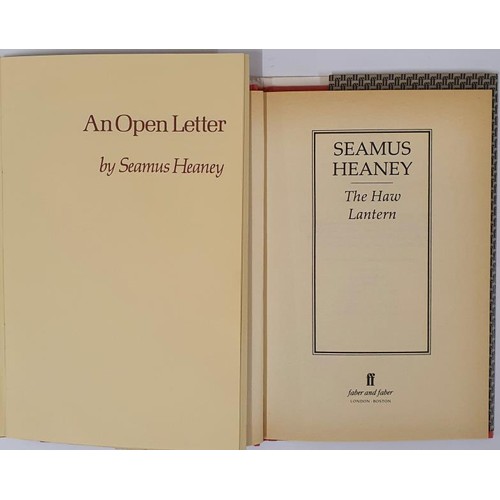 486 - An Open Letter Heaney, Seamus Published by Field Day Publications, 1983, Paperback. 14pp. A Field Da... 