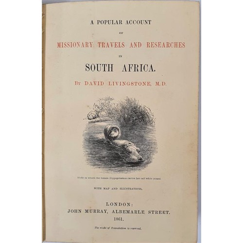 501 - David Livingstone. A Popular History of Miscellaneous Travel in South Africa. 1881. 1st. Folding map... 