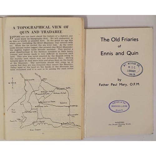 522 - [scarce Clare histories] The Old Friaries of Ennis and Quin by Father Paul Mary. 1959. Old monastic ... 