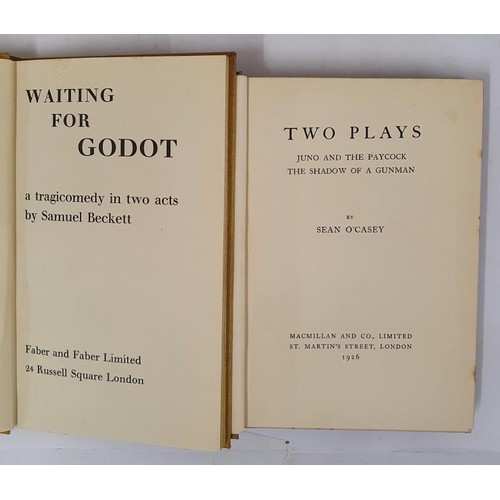 523 - Irish Play wrights X 2 Titles: Waiting for Godot by Samuel Beckett, Faber and Faber 1st Edition; Two... 