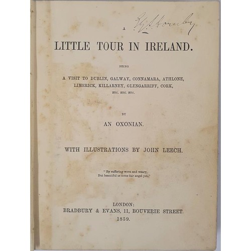 530 - (S.R. Hole). An Oxonian. A Littles Tour in Ireland.1859 1st.Illustrated by John leech Fine colour il... 