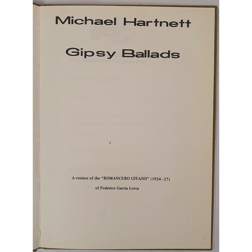 532 - Michael Hartnett - GIPSY BALLADS, Published by The Goldsmith Press, 1973. First edition. First Print... 