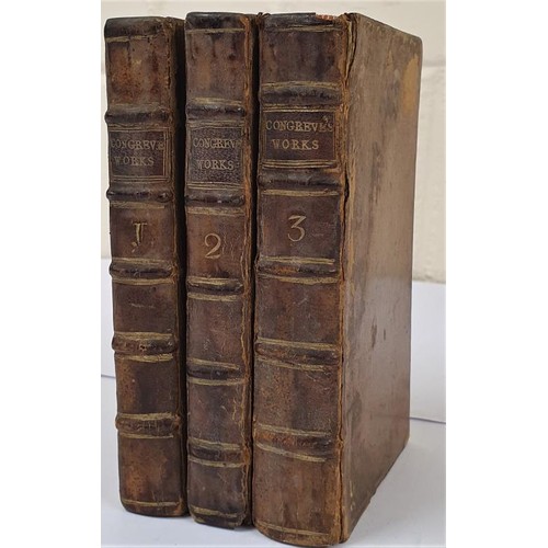 542 - The Works or Mr. William Congreve: In Three Volumes Consisting Of His Plays And Poems (3 vol.) Congr... 