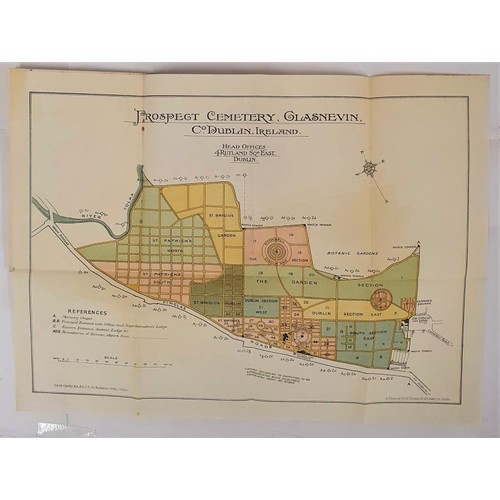 550 - Dublin Cemeteries Committee - Map of Prospect Cemetery, Glasnevin, County Dublin, Ireland, indicatin... 