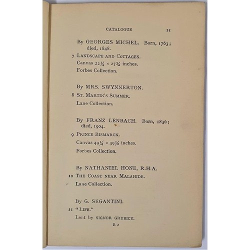 552 - Catalogue of Pictures presented to the City of Dublin to form a gallery of Modern Art and pictures l... 