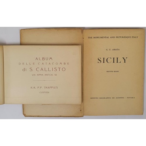 553 - Album Delle Catacombe di S. Callisto Roita. C.1920. Coloured plates & Sicily.1950. Numerous illu... 