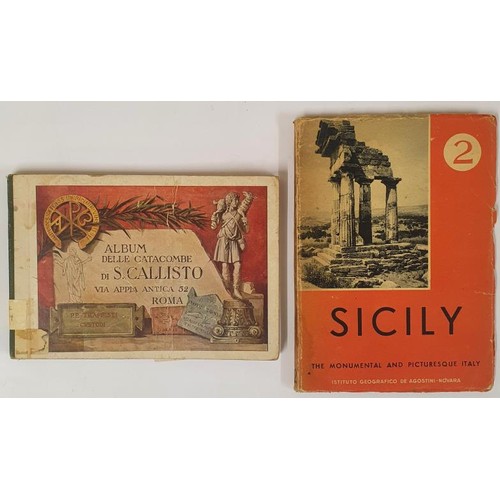 553 - Album Delle Catacombe di S. Callisto Roita. C.1920. Coloured plates & Sicily.1950. Numerous illu... 